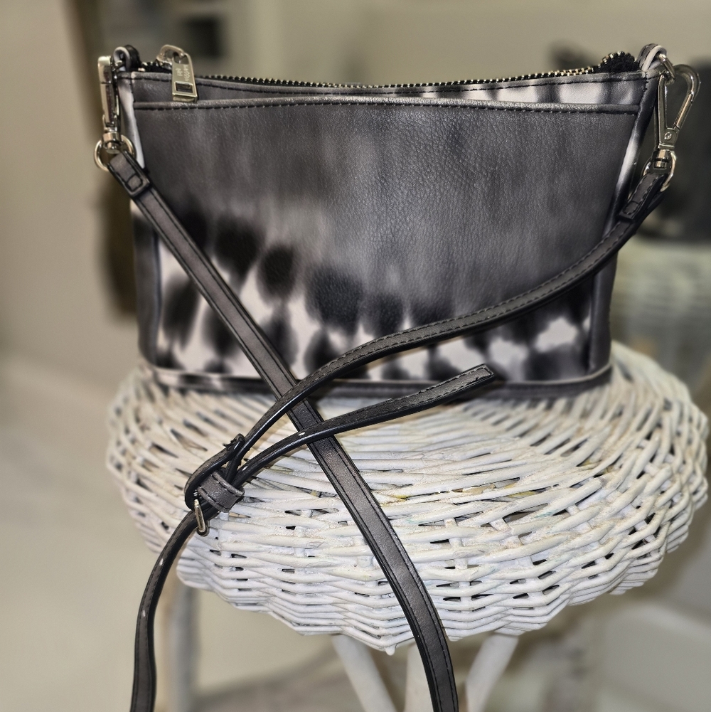 Women’s Black Leopard-Print Crossbody Bag